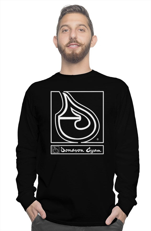 Donavon Cyan Black Tag long sleeve tee