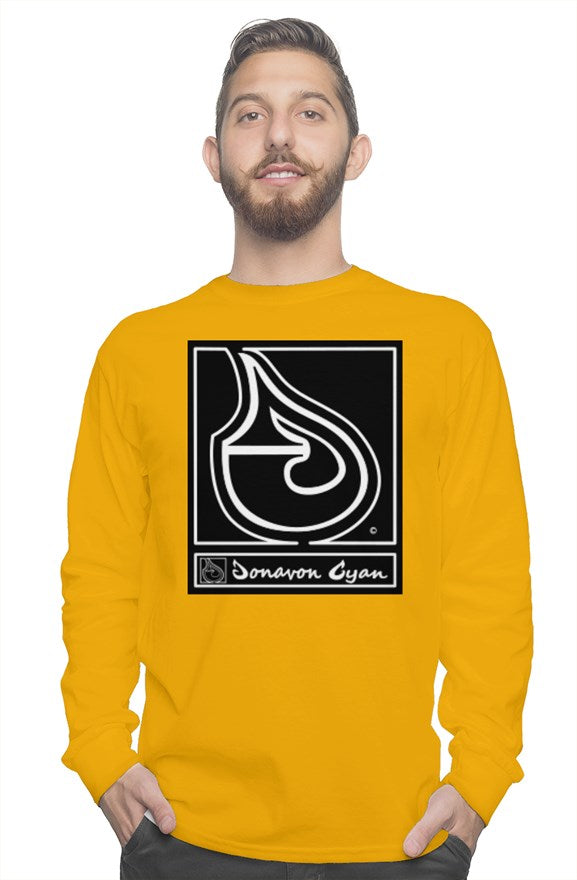 Donavon Cyan Black Tag long sleeve tee