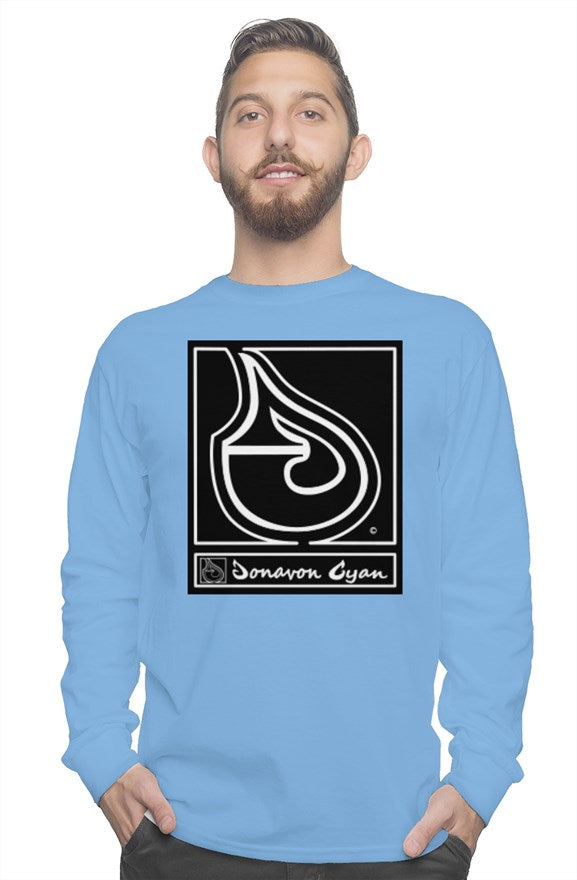 Donavon Cyan Black Tag long sleeve tee