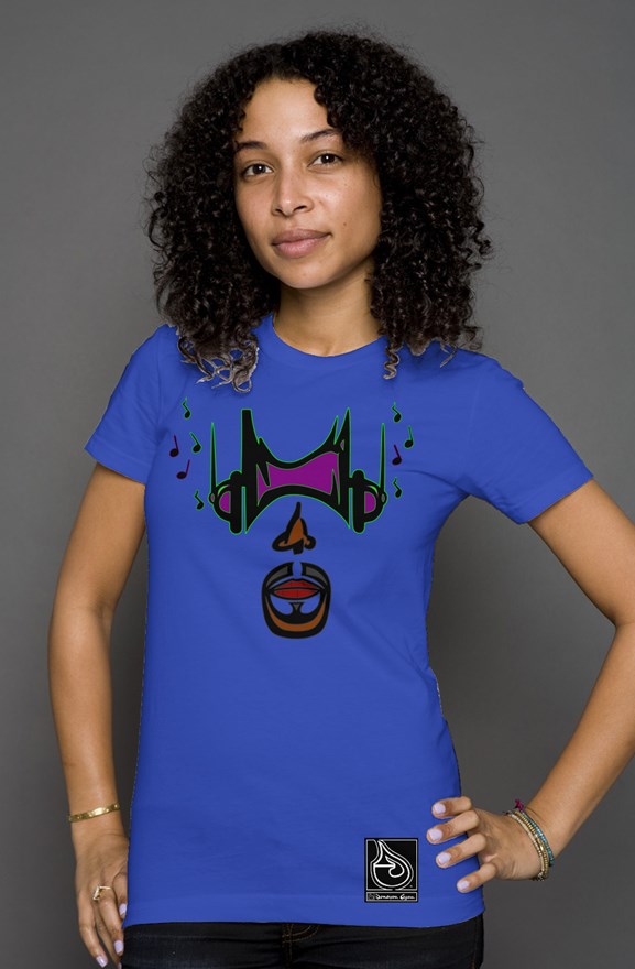 Donavon Cyan "Hip Hopper" graphic womens t shirt