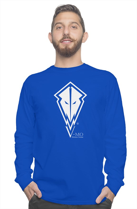 V-Mo by Delonzo Arman unisex long sleeve t shirt (white)