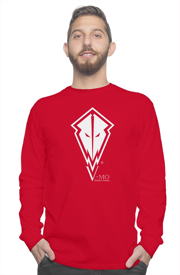 V-Mo by Delonzo Arman unisex long sleeve t shirt (white)
