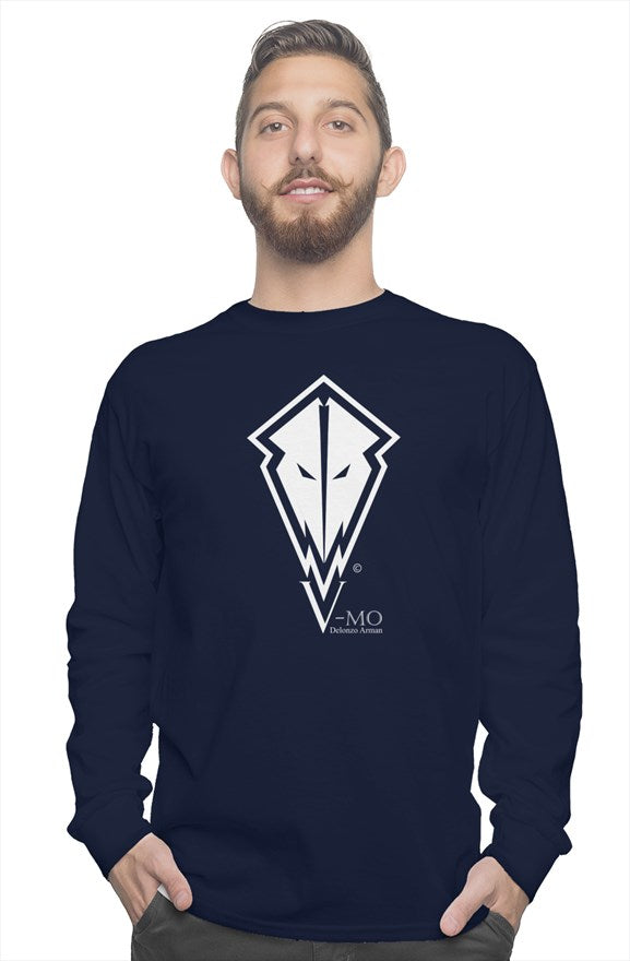 V-Mo by Delonzo Arman unisex long sleeve t shirt (white)