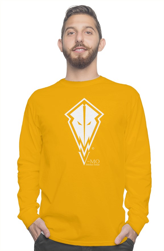 V-Mo by Delonzo Arman unisex long sleeve t shirt (white)