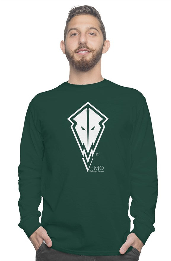 V-Mo by Delonzo Arman unisex long sleeve t shirt (white)