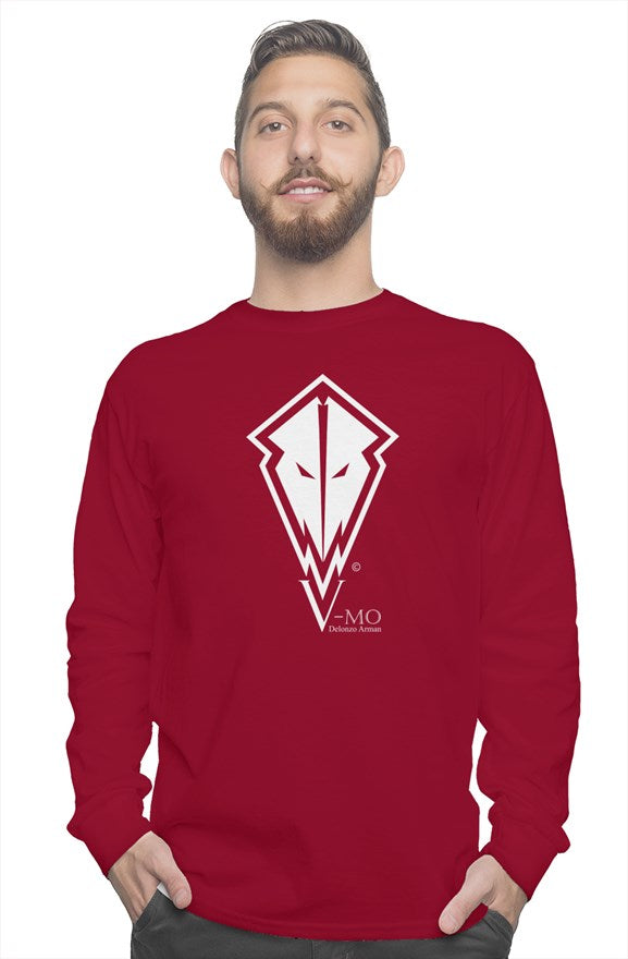 V-Mo by Delonzo Arman unisex long sleeve t shirt (white)