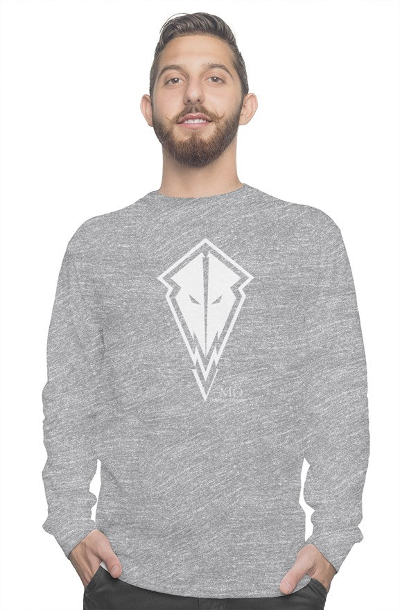 V-Mo by Delonzo Arman unisex long sleeve t shirt (white)