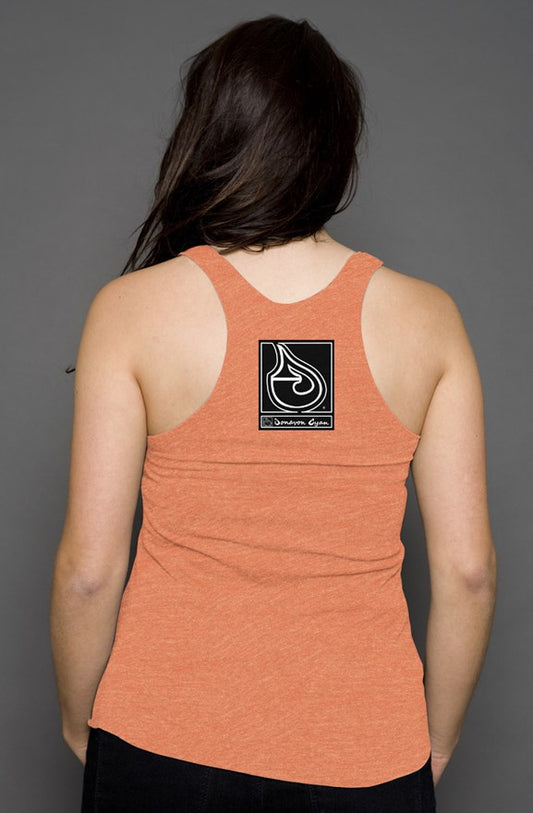 Donavon Cyan Black Tag racerback tank