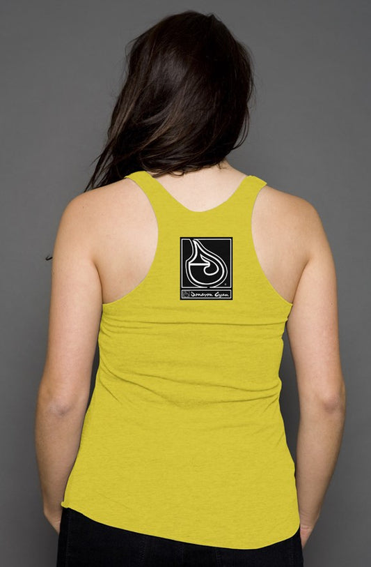  Donavon Cyan Black Tag racerback tank