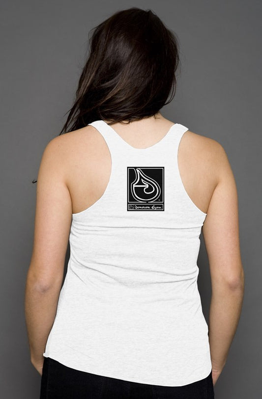Donavon Cyan Black Tag racerback tank