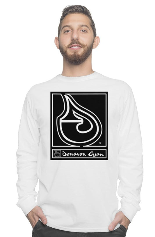 Donavon Cyan Black Tag long sleeve tee