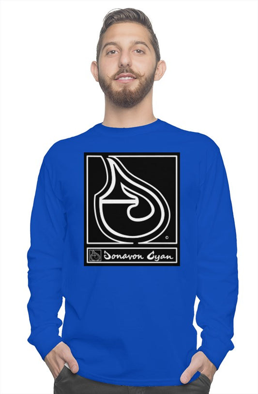 Donavon Cyan Black Tag long sleeve tee