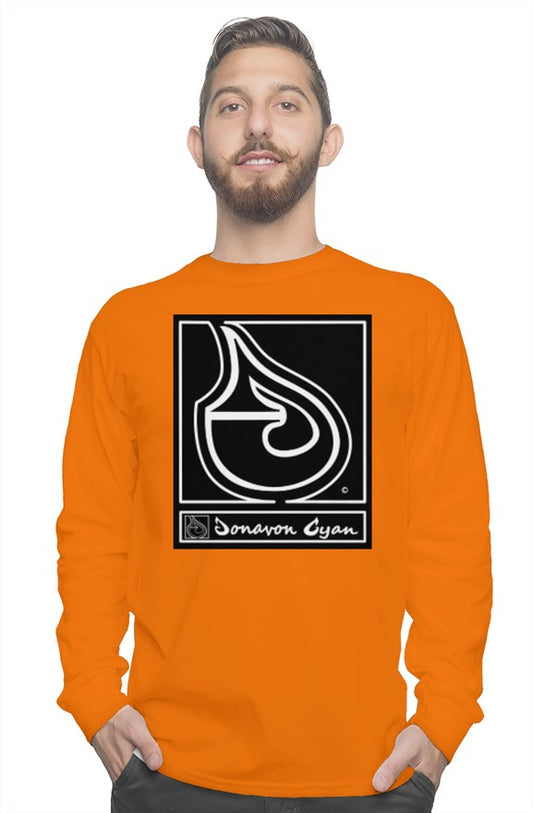 Donavon Cyan Black Tag long sleeve tee