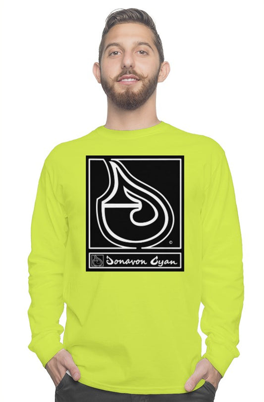 Donavon Cyan Black Tag long sleeve tee