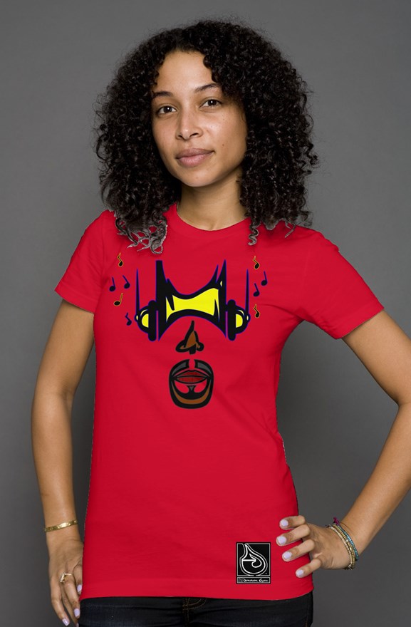 Donavon Cyan "Hip Hopper" graphic womens t shirt
