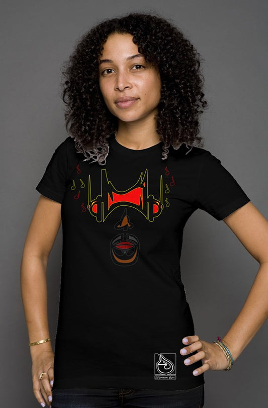 Donavon Cyan "Hip Hopper" graphic womens t shirt