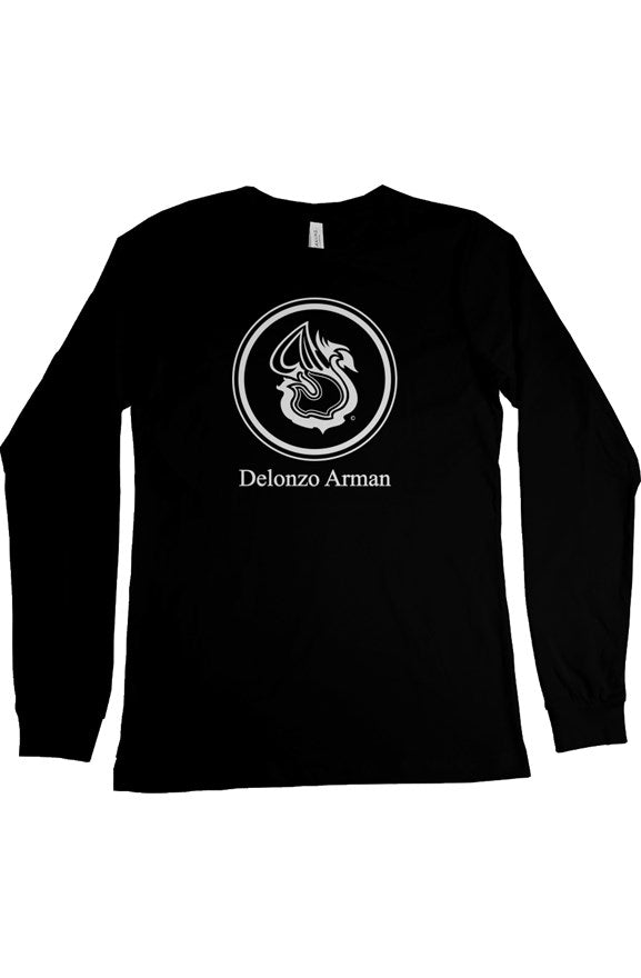 Delonzo Arman White Swan Signature Womens Long Sleeve T Shirt