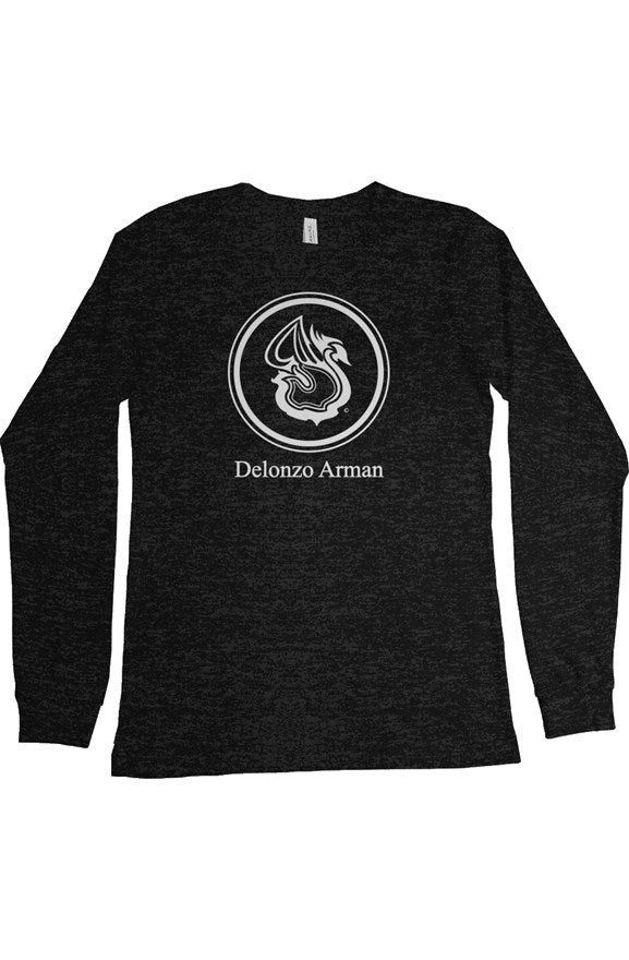 Delonzo Arman White Swan Signature Womens Long Sleeve T Shirt