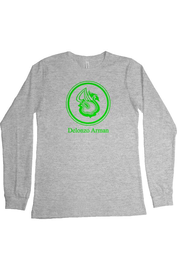 Delonzo Arman Light Green Swan Signature Womens Long Sleeve T Shirt