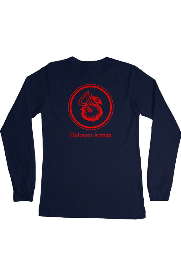 Delonzo Arman Red Swan Signature Womens Long Sleeve T Shirt