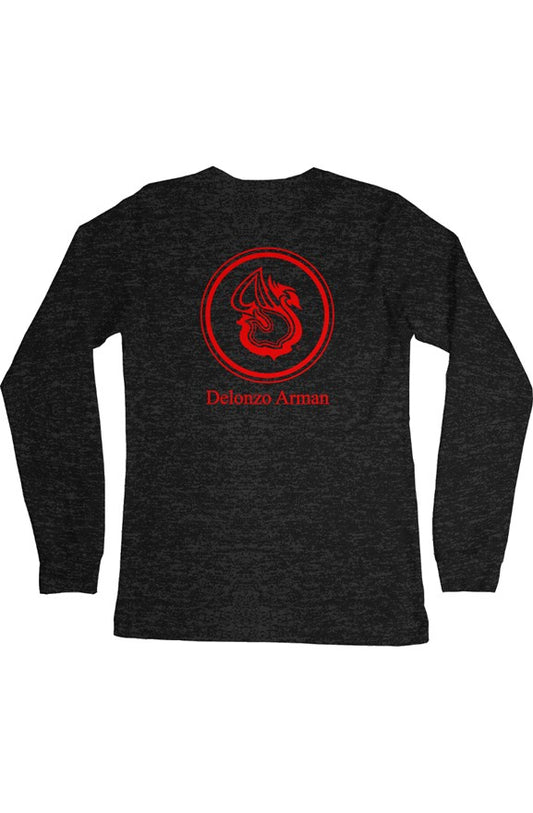 Delonzo Arman Red Swan Signature Womens Long Sleeve T Shirt