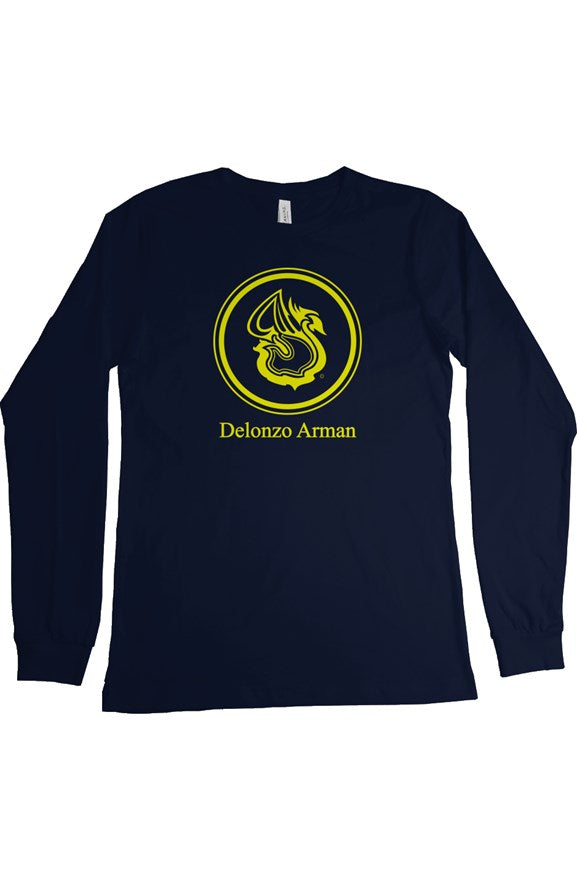 Delonzo Arman Swan Signature (yellow) Womens Long Sleeve T Shirt