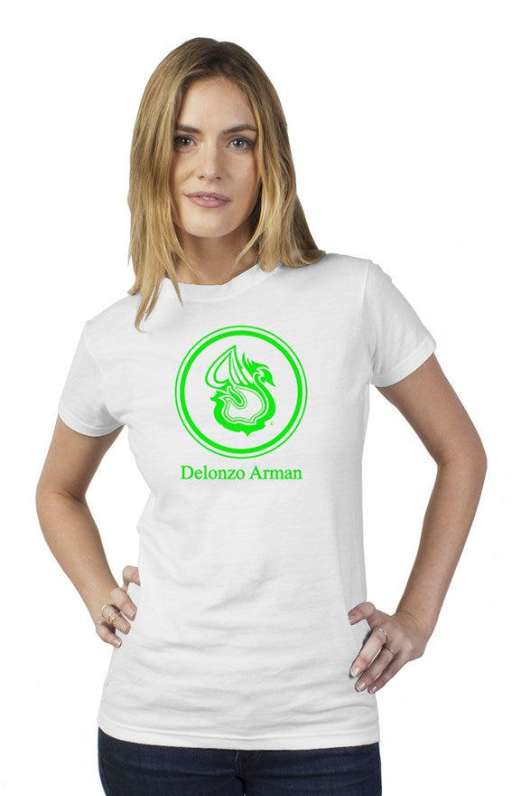 Delonzo Arman Swan Signature (lightgreen) short sleeve womens t shirt