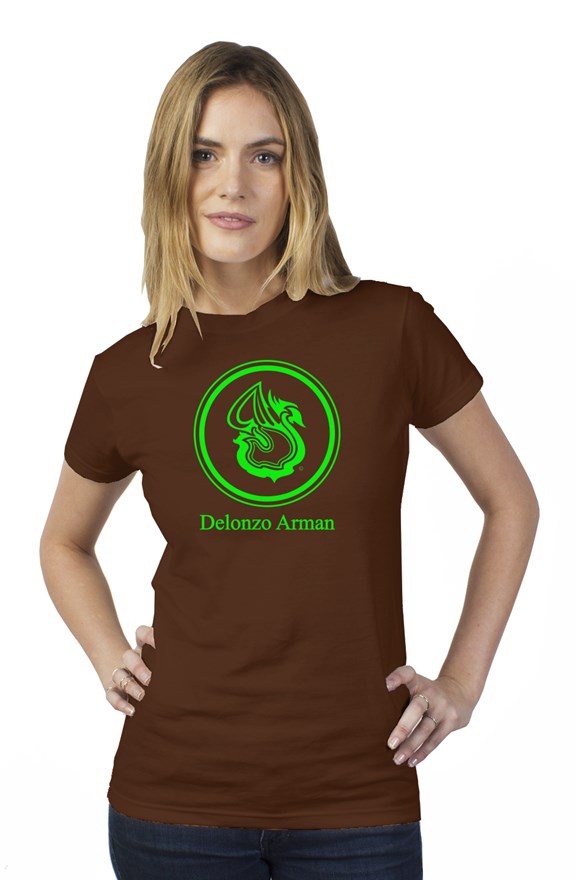 Delonzo Arman Swan Signature (lightgreen) short sleeve womens t shirt