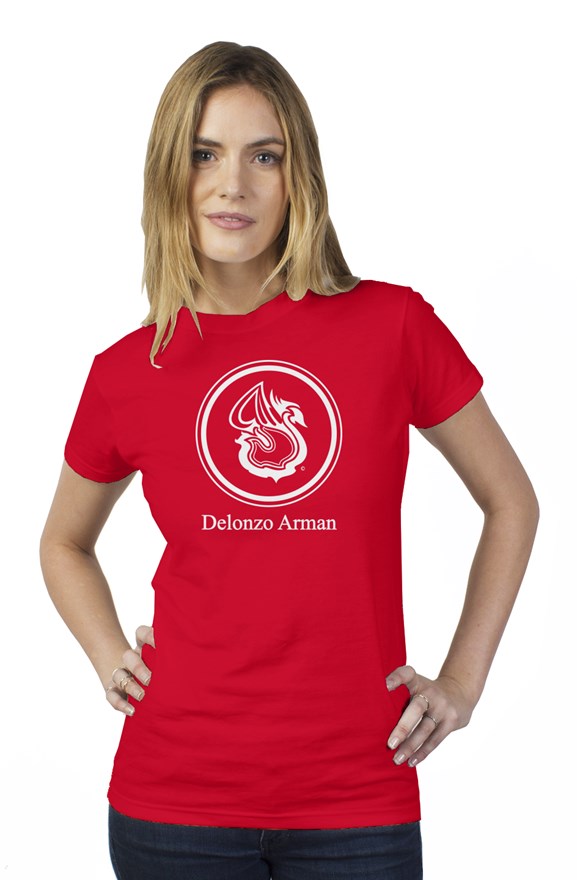 Delonzo Arman Swan Signature (white) short sleeve womens t shirt