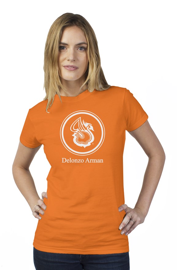 Delonzo Arman Swan Signature (white) short sleeve womens t shirt