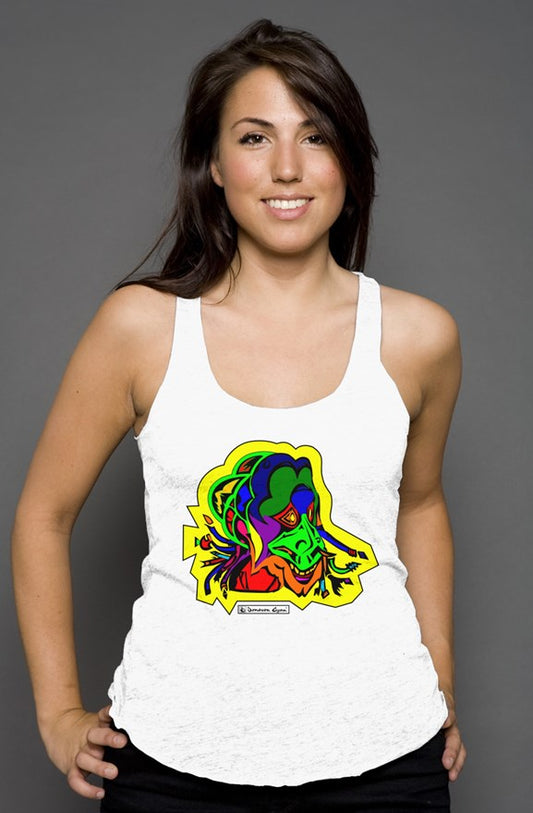 Donavon Cyan "Gorgorian" (multi-1) Womens racerback tank