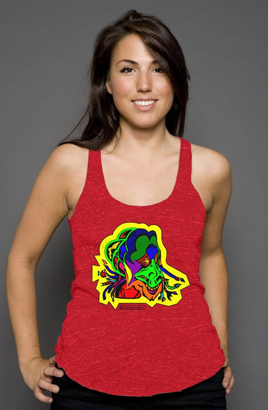 Donavon Cyan "Gorgorian" (multi-1) Womens racerback tank