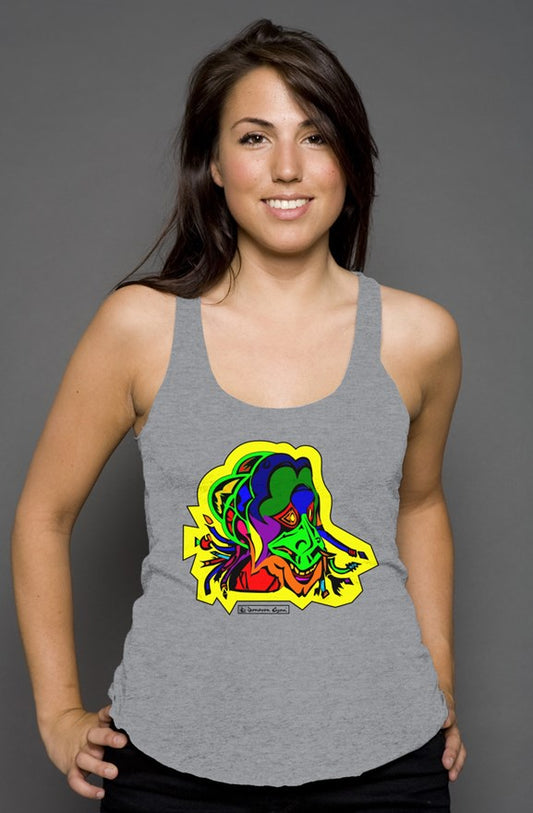 Donavon Cyan "Gorgorian" (multi-1) Womens racerback tank