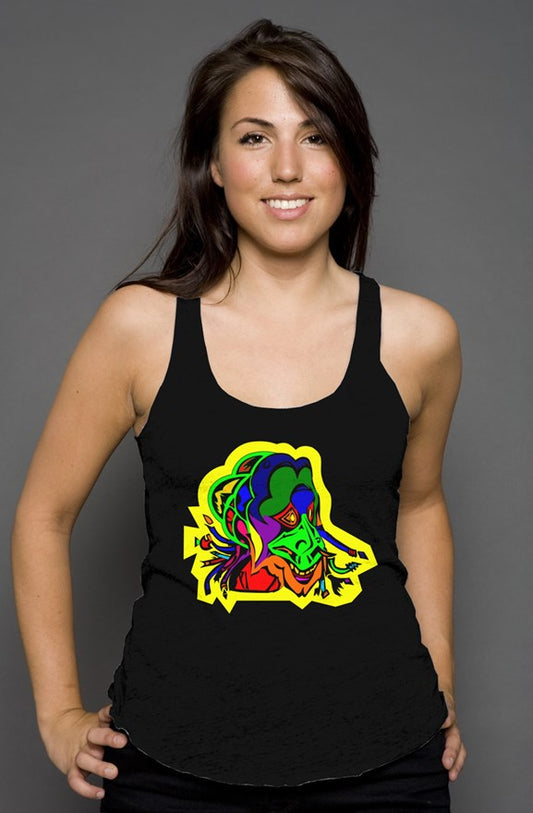 Donavon Cyan "Gorgorian" (multi-1) Womens racerback tank