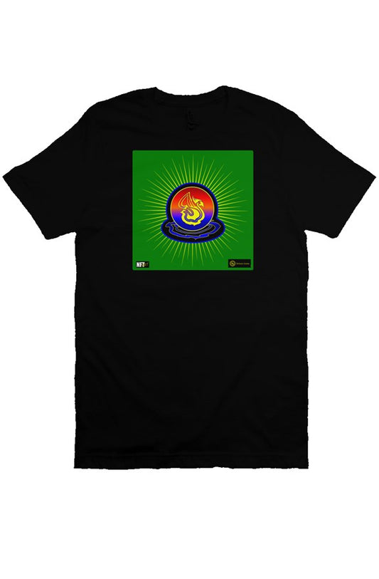 Delonzo Arman "Swan Burst" NFT T Shirt (blue/green))