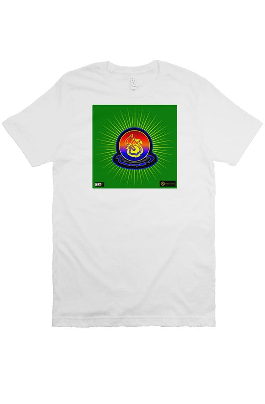 Delonzo Arman "Swan Burst" NFT T Shirt (blue/green)