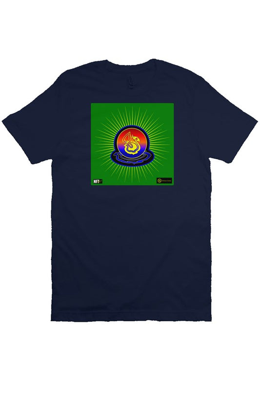 Delonzo Arman "Swan Burst" NFT T Shirt (blue/green)