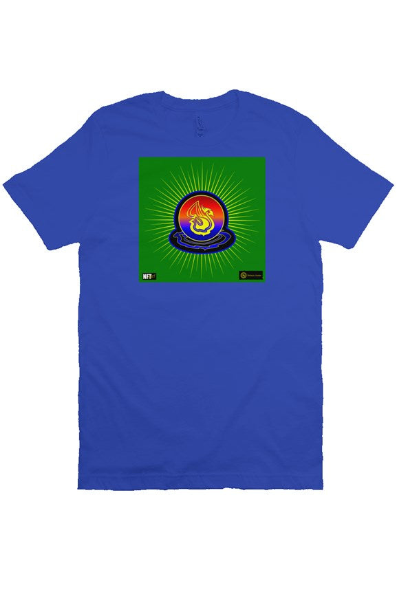Delonzo Arman "Swan Burst" NFT T Shirt (blue/green)