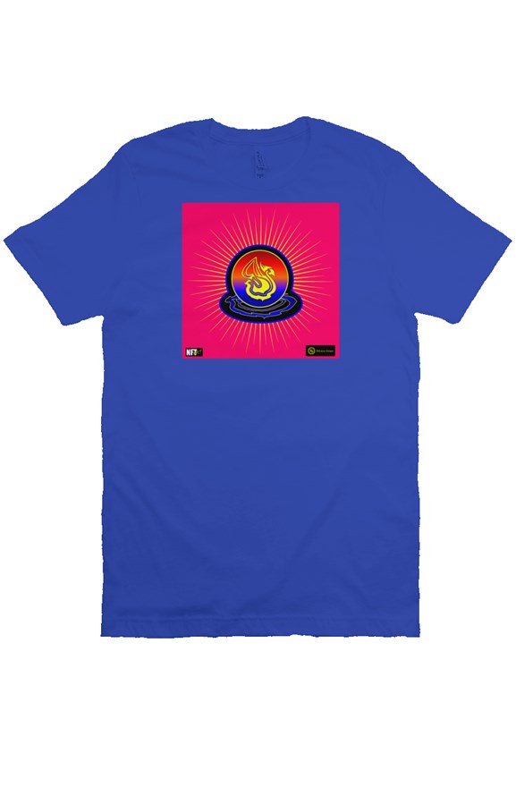 Delonzo Arman "Swan Burst" NFT T Shirt (blue/pink)