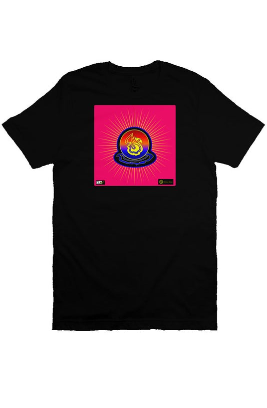 Delonzo Arman "Swan Burst" NFT T Shirt (blue/pink)