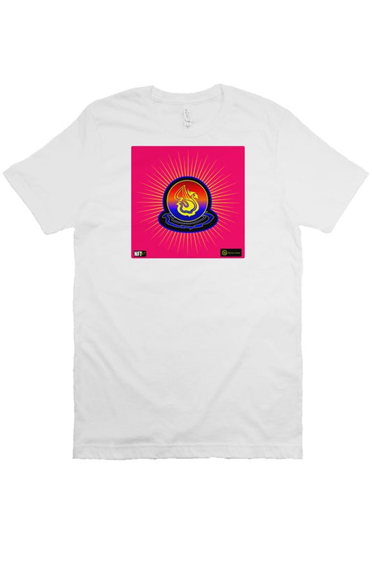 Delonzo Arman "Swan Burst" NFT T Shirt (blue/pink)