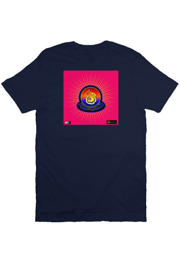 Delonzo Arman "Swan Burst" NFT T Shirt (blue/pink)