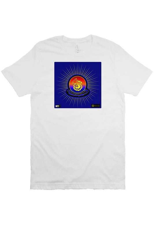 Delonzo Arman "Swan Burst" NFT T Shirt (blue/blue)