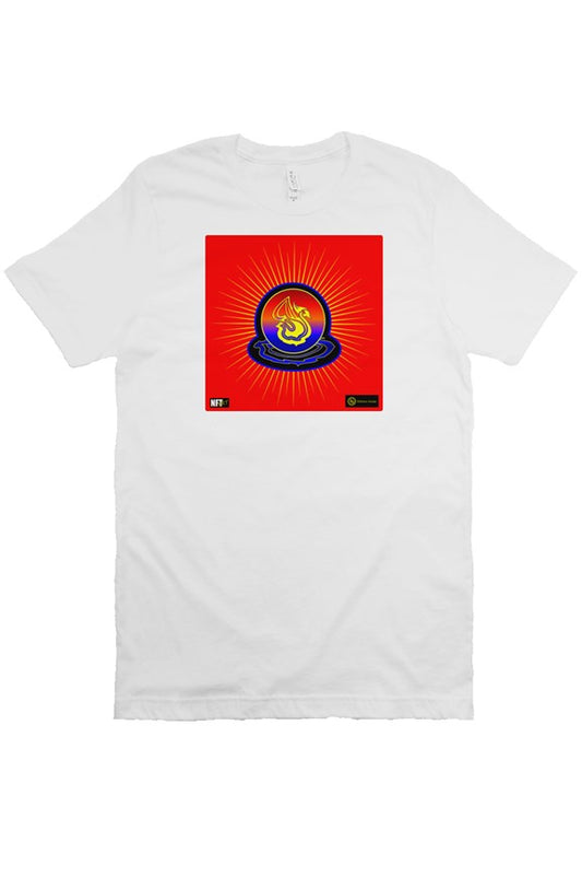 Delonzo Arman "Swan Burst" NFT T Shirt (blue/red)