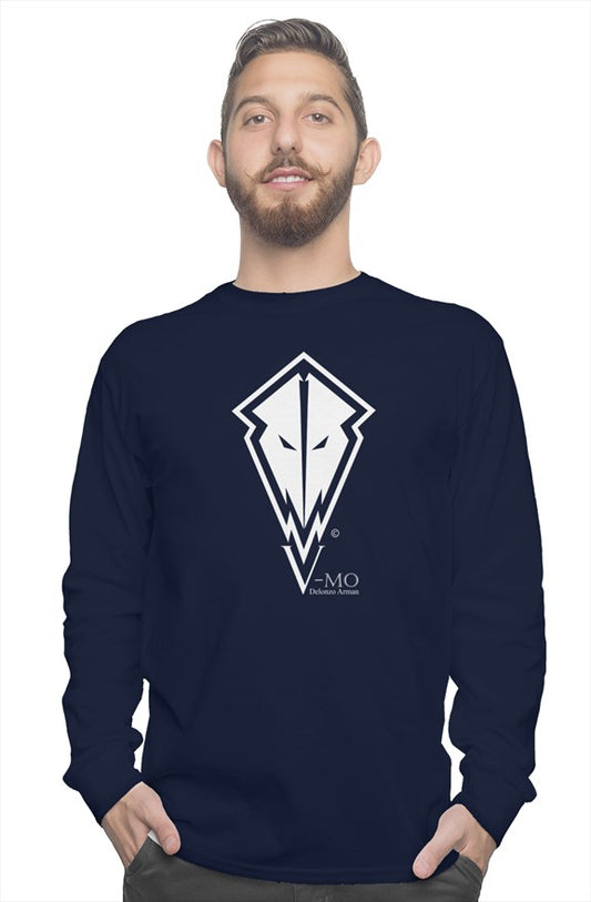 V-Mo by Delonzo Arman unisex long sleeve t shirt (white)