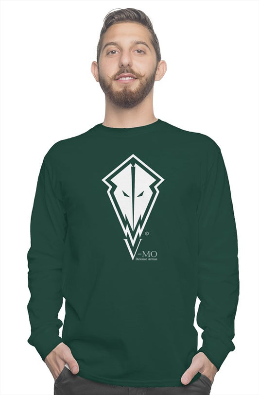 V-Mo by Delonzo Arman unisex long sleeve t shirt (white)