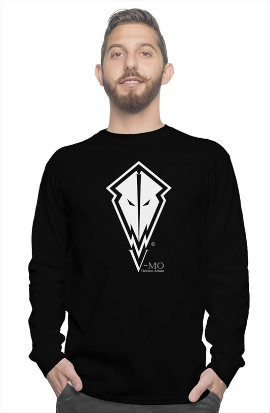  V-Mo by Delonzo Arman unisex long sleeve t shirt (white) 