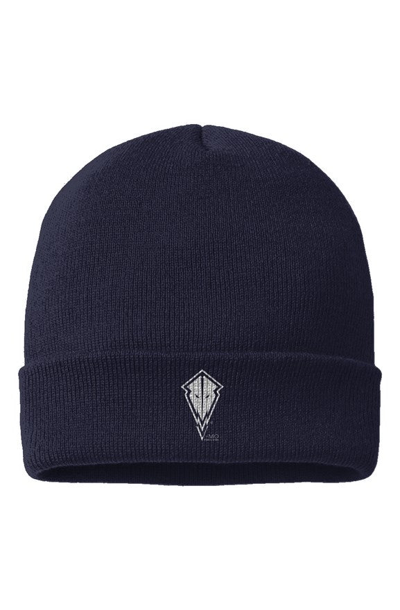 V-Mo by Delonzo Arman Cuffed Beanie (white)